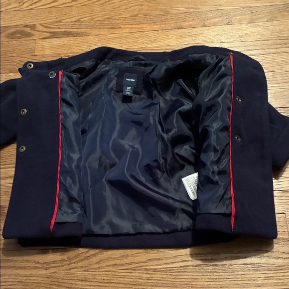 GAP Kids Navy Pea Coat with a Cute Bow - Picture 9 of 9